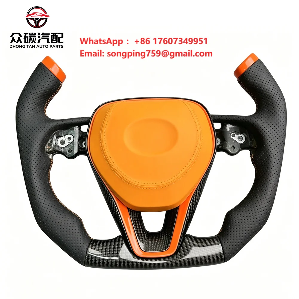 High Quality Carbon Fiber Leather Car Steering Wheel Upgrade For Toyota Harrier Venza RAV4 Avalon Automotive Accessories
