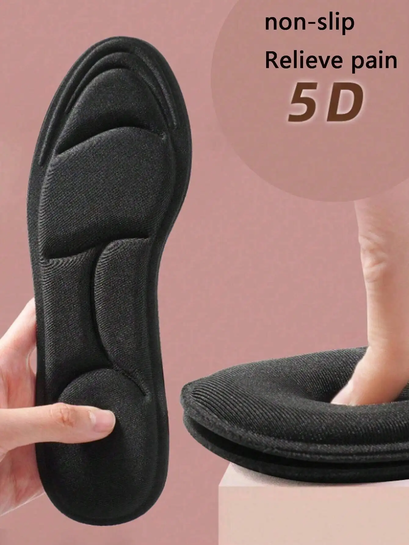 

5D Memory Foam Foot Cushions For Women—Non-Slip, Pain Relief, Odor Resistant Insoles For Heels, Loafers, Boots