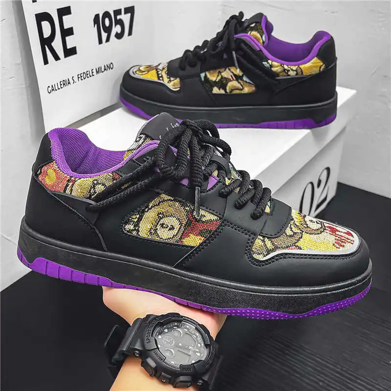 Lace-up Round Tip Sabot Man Tennis White Vulcanized Sneakers Shoes Due To 34 Sport Twnis Loafter Small Price Low Prices