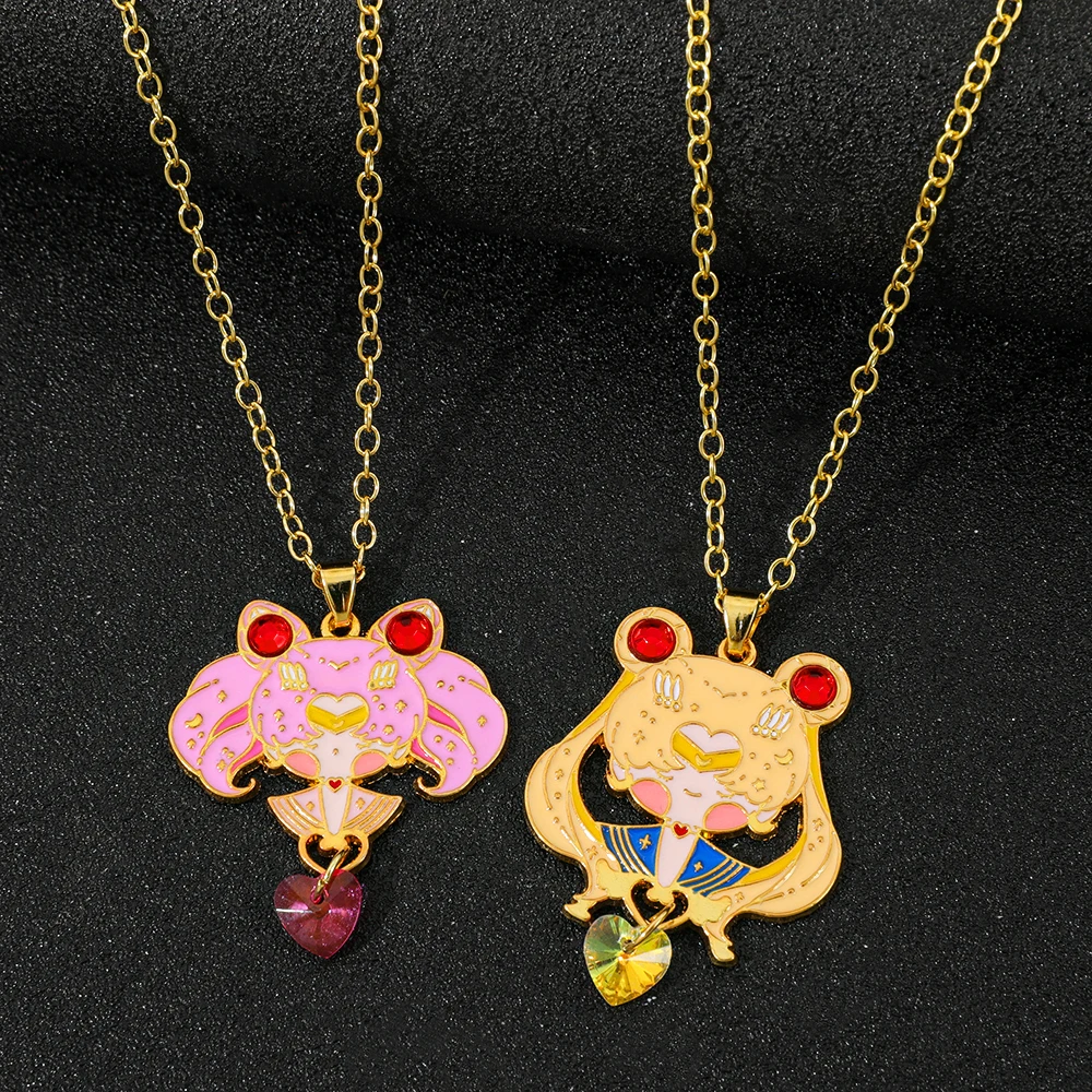 Collar con Colgante de la Figura de Usagi Tsukino de Sailor Moon, Accesorios para Niñas, Lindos Accesorios de Cosplay, Regalos