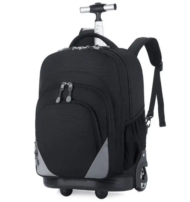 Rolling backpack trolley bags school wheeled backpack for Girls Children Carry on hand Luggage Rolling Bags School Trolley bag