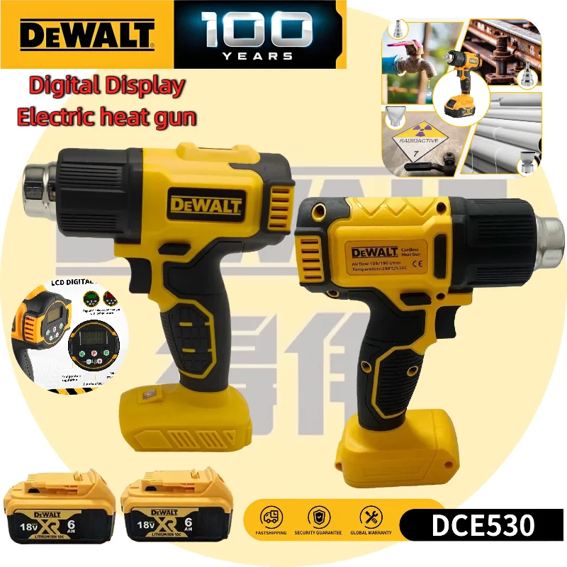 

DeWalt Cordless Heat Gun Electric Shrink Wrapping Tool Hot Air Gun Air Dryer Soldering Thermal Blower for 18V/21V battery