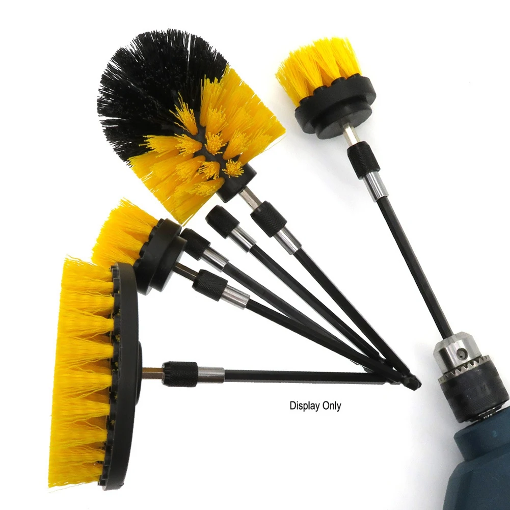 37PCS Drill Brush Accessory Kit Multipurpose Cleaning Washer Brush Scrub Pad and Sponge with Extended