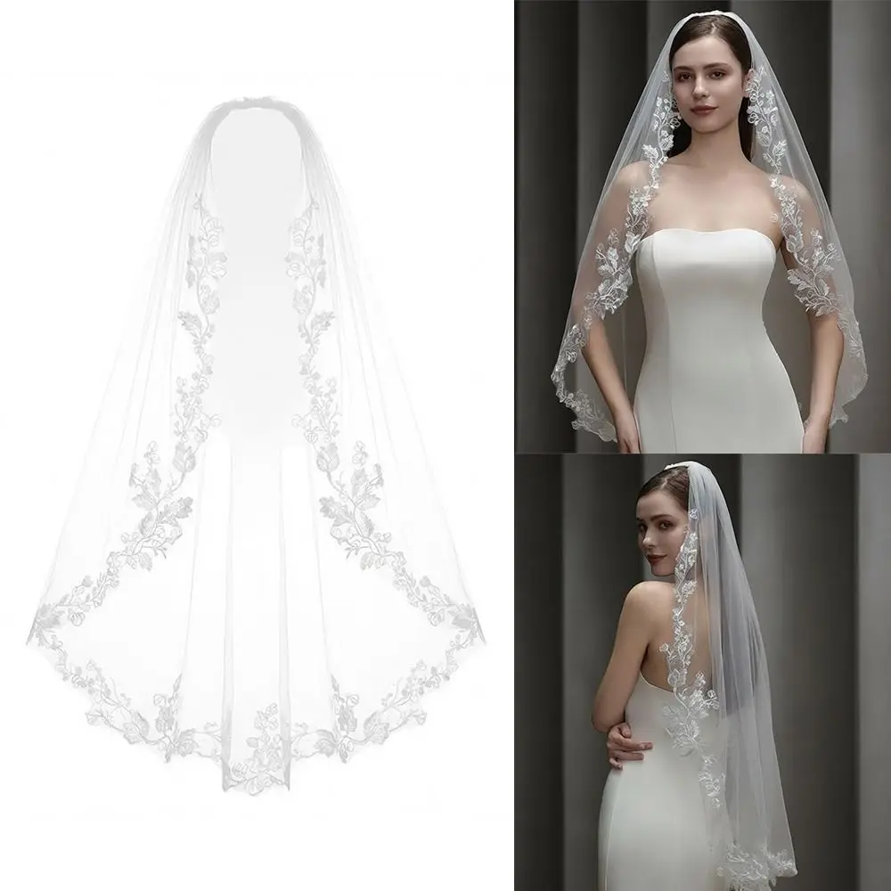 veu-de-noiva-vintage-100cm-em-tule-macio-uma-camada-branco-marfim-com-apliques-de-renda-adereco-de-cabeca-para-noivas