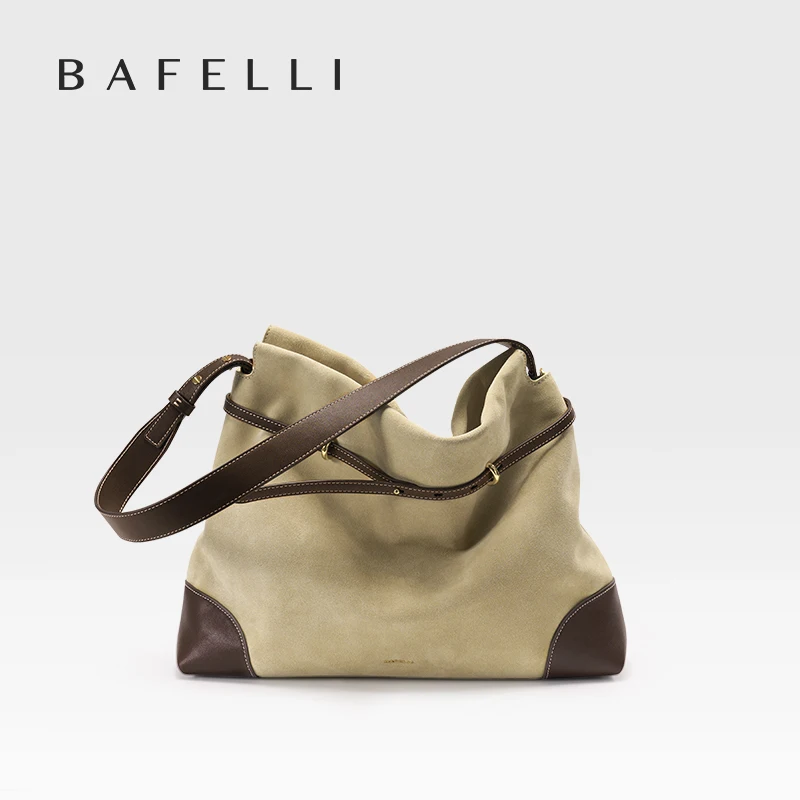 

﻿Genuine Suede Women's Bag Large Capacity Crossbody Underarm Tote for Commuting Multi-functional Hobo Bag