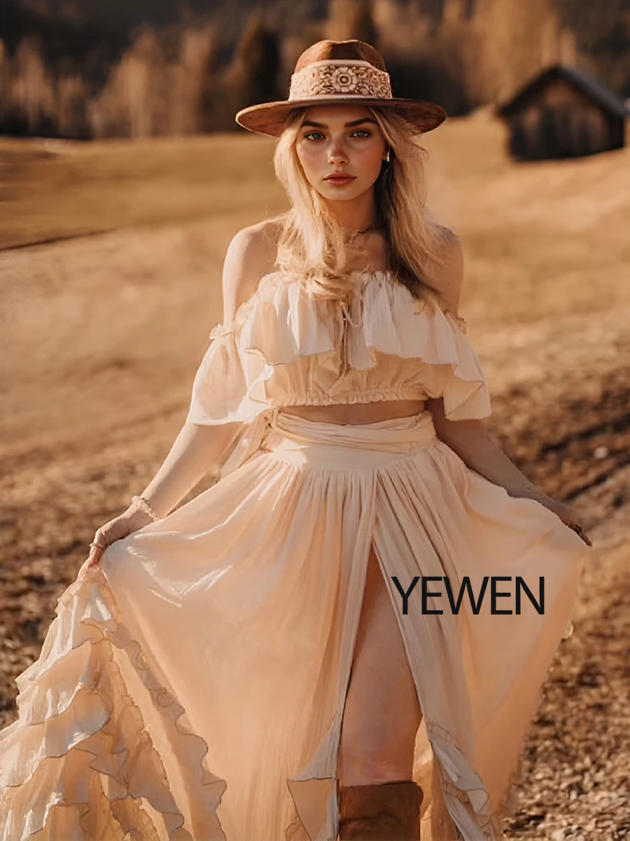 

Two Piece Set Photography Dresses for Special Occasions Boho Elegant Gowns for Photoshoot Comfortable Pregnancy Shooting Dress
