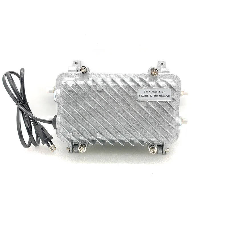 Amplificador profissional ftth catv bidirecional 30db, amplificador rf de alto ganho, 60v/220v ip67, à prova d'água, preço de fábrica, atacado