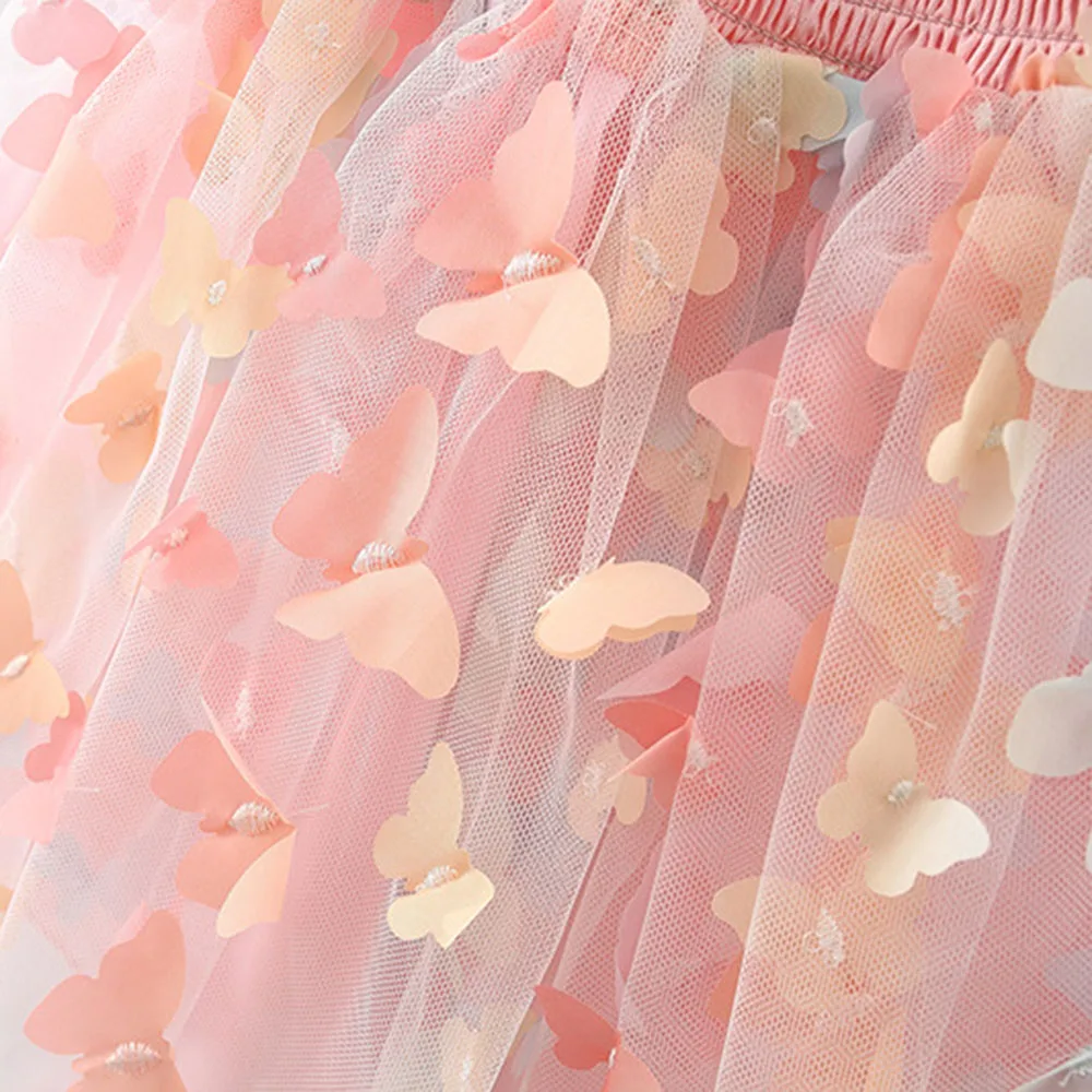 Vestido esponjoso de malla con alas de mariposa para niรฑa, vestido esponjoso dulce, decoraciรณn de fiesta de cumpleaรฑos, verano, nuevo