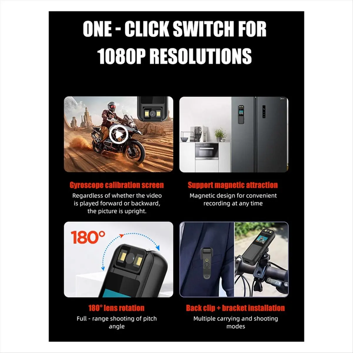 【~ New Y24A】HD 1080P 2 Million Pixel Handheld Portable Sports Camera Meeting Record Direct Recording Camera with Display