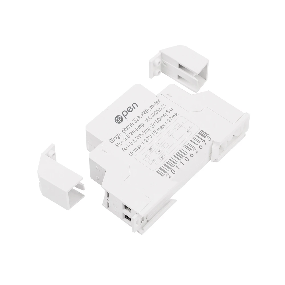 Single phase 1P LCD Din-rail energy meter max current 100A OP100A-SD multi-function DL/T645-97or 07 MODBUS Protocol Display curr