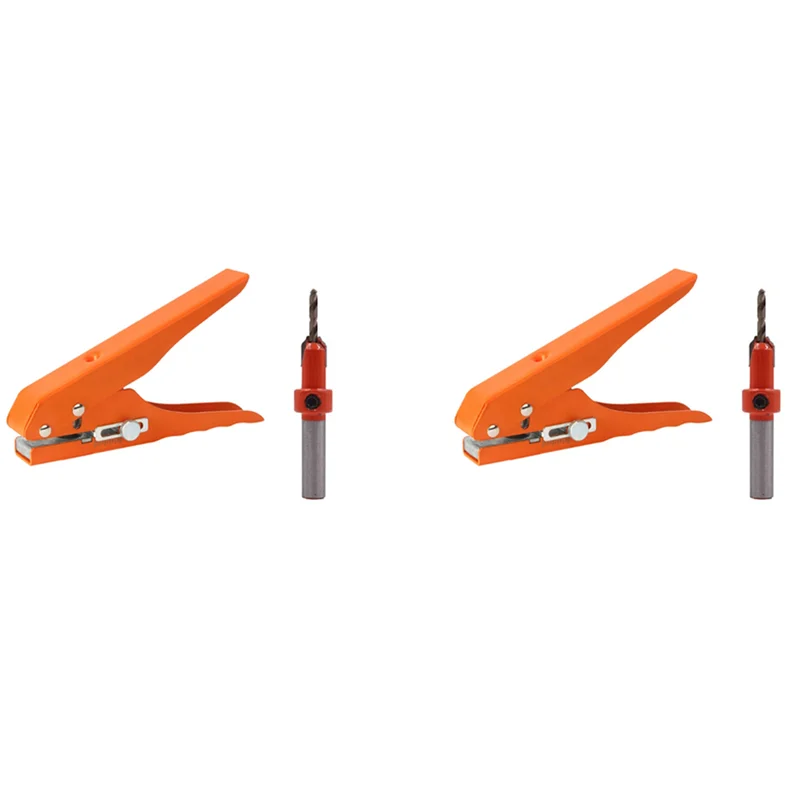 A50I 2X حافة النطاقات اللكم كماشة أداة ملاكمة اخفاء كماشة 3X8MM غاطسة مثقاب الخشب ثقب المسمار قبعة أداة نجارة