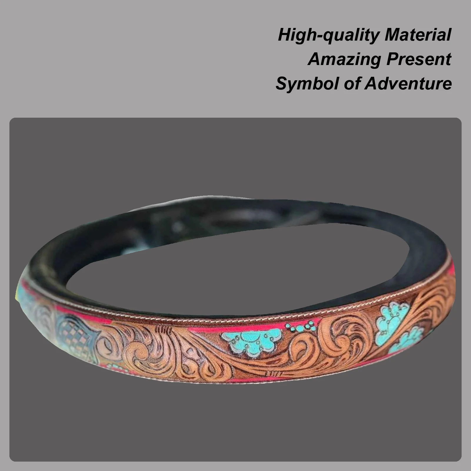 

Car Steering Wheel Cover Cowboy Western Interior Decor Wear-Resistant Breathable Steering Wheel Cover For Car Truck SUV Sedan