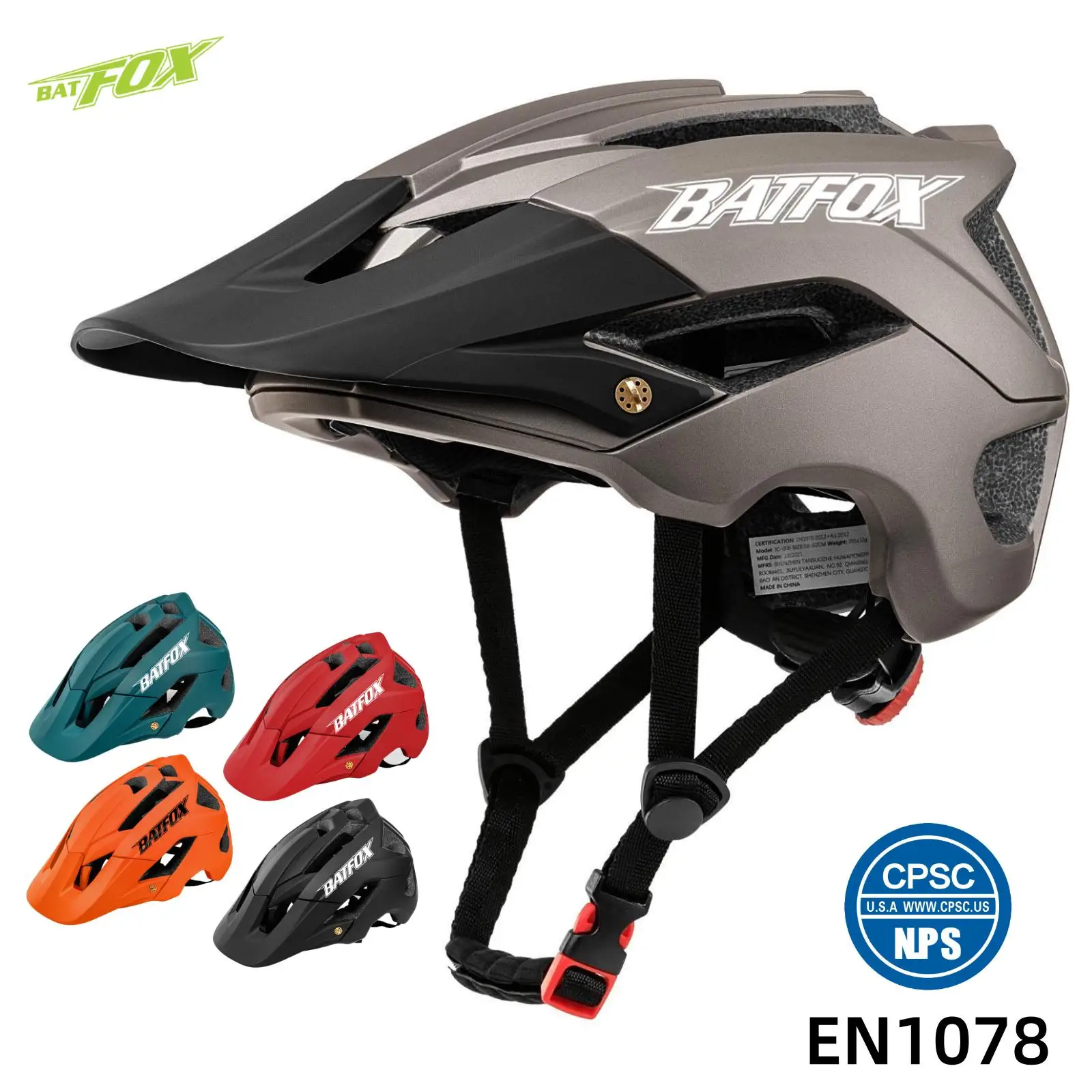 Batfox MTB DH Cycling Helmet Ultralight Road Mountain Bicycle Integrally-molded Helmet Men Women Ultralight Bike Cross Equipment