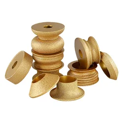 1Pc Bore 20mm Dia 3inch/75mm Dry Vacuum Brazed Diamond Grinding Wheel Demi-bullnose Edge Profile Grinding Disc