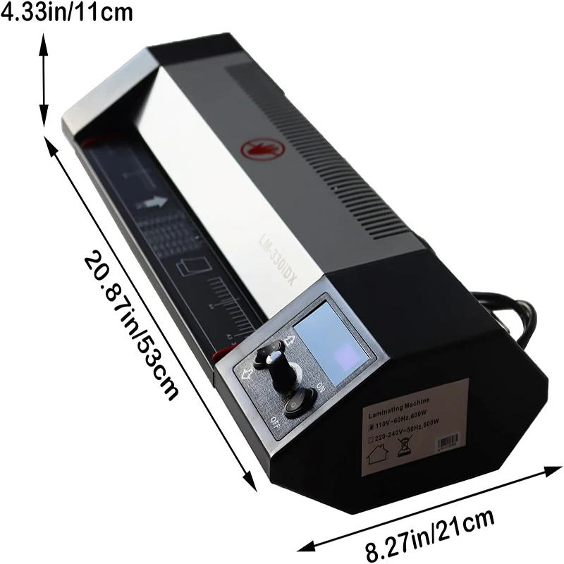 A3 เครื่องเคลือบบัตร Commercial เครื่องเคลือบบัตร 110V อุณหภูมิสูง 13 นิ้วเครื่องเคลือบ