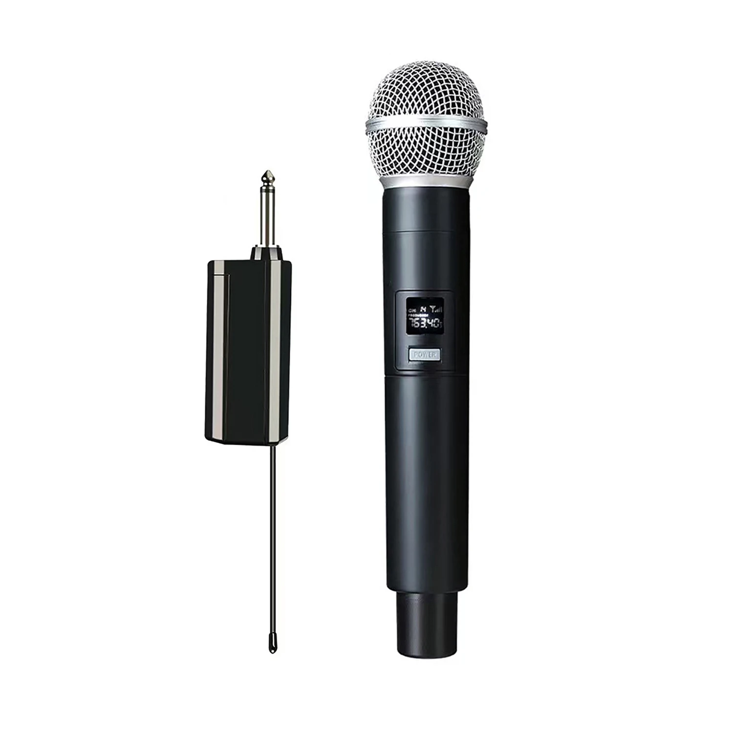 

Wireless Dynamic Microphone System Portable Handheld Karaoke Microphone With Built-in Li Battery For Singing