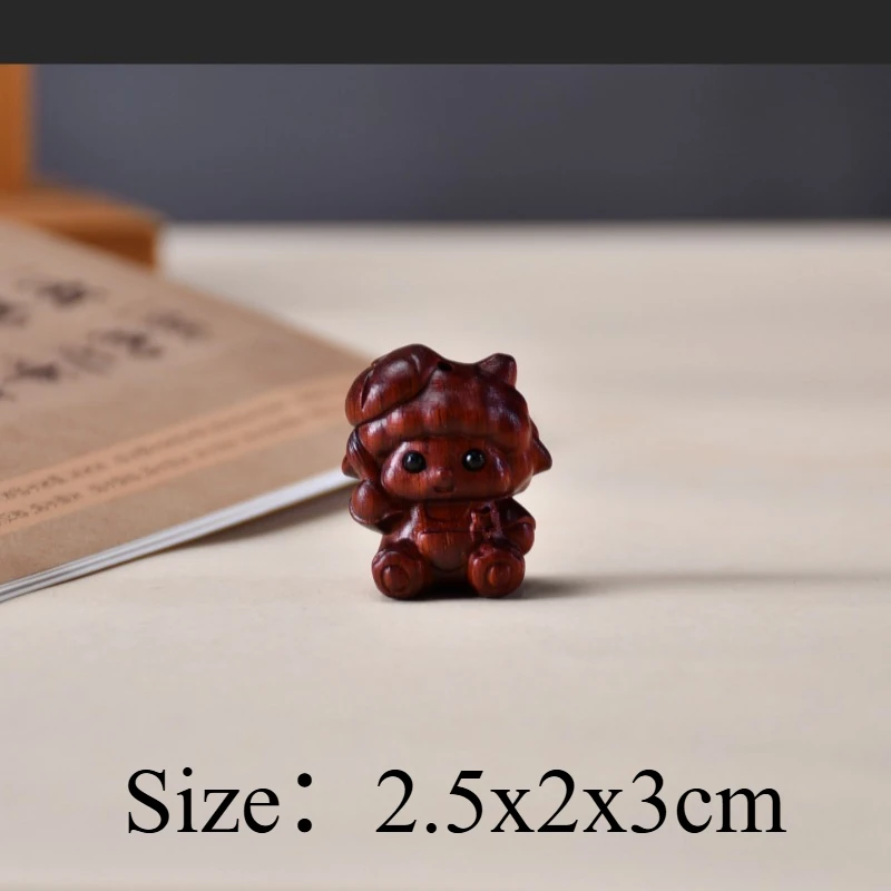 Handmade Wood Carved Cute Sheep Girl Pendant, Cartoon Sheep Keychain Lovely Wood Craft Decoration & DIY Jewelry Making Accessory