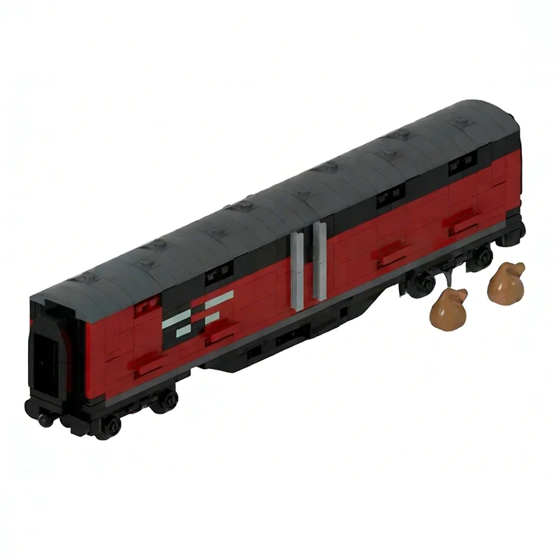 

417PCS MOC City Champions Super Car 4 Wide Br MK1 Bg Carriage In Royal Mail Livery Extra Model Technology DIY Assembly Gift Home