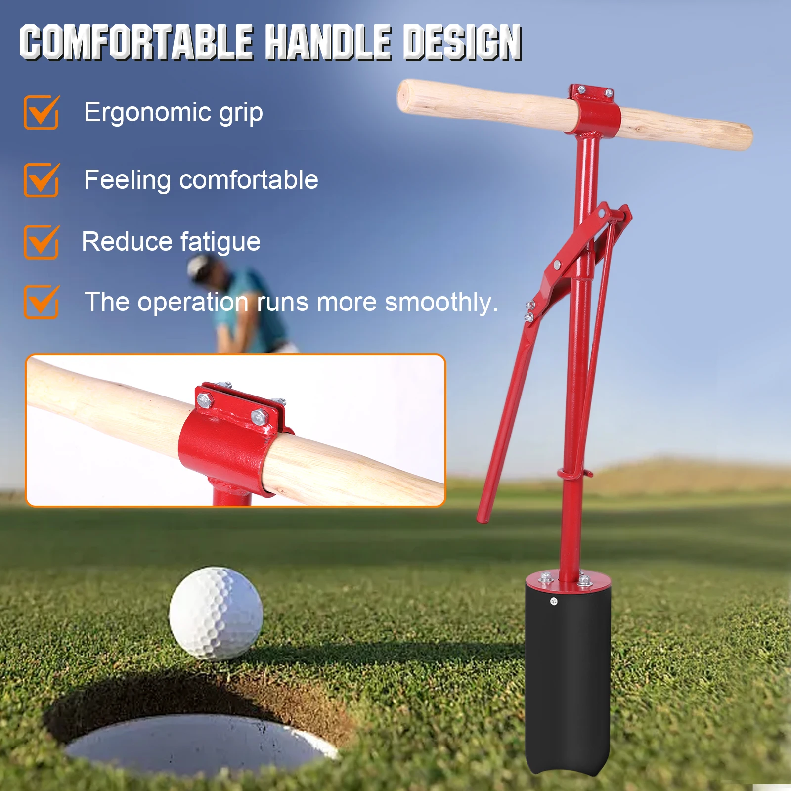 Herramienta Profesional para Instalar Hoyos de Golf, Máquina Multiusos para Hacer Hoyos de Golf, Desmontable, para Práctica de Golf