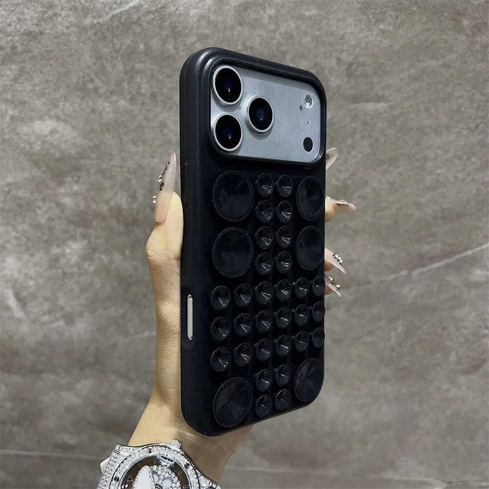 Runde Saugnapf-Silikon-Handyhülle für iPhone 18 17 16 Pro 15 14 13 Max, starke Adsorption, multifunktionale stoßfeste Hülle – Detail 7