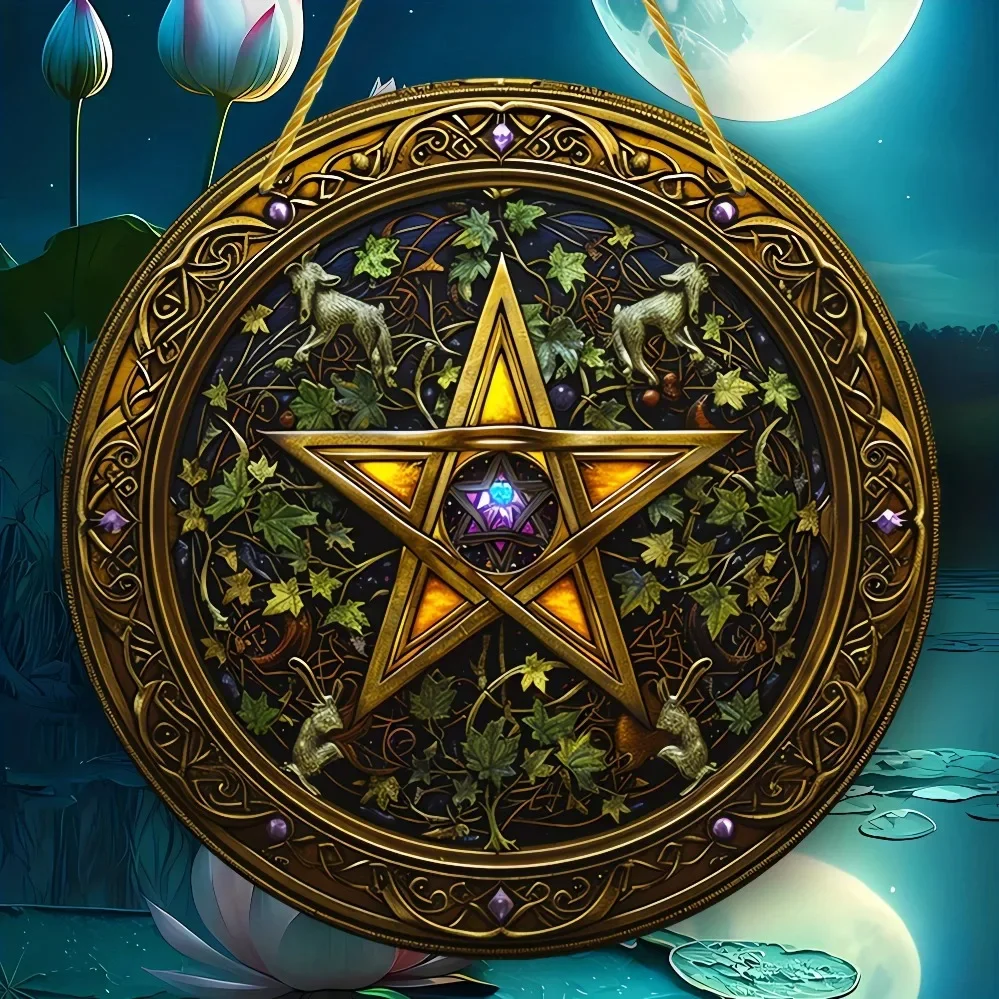 Wiccan Star Sign Stained Acrylic Suncatchers | Indoor & Garden Home Decor | Perfect Gift for Friends