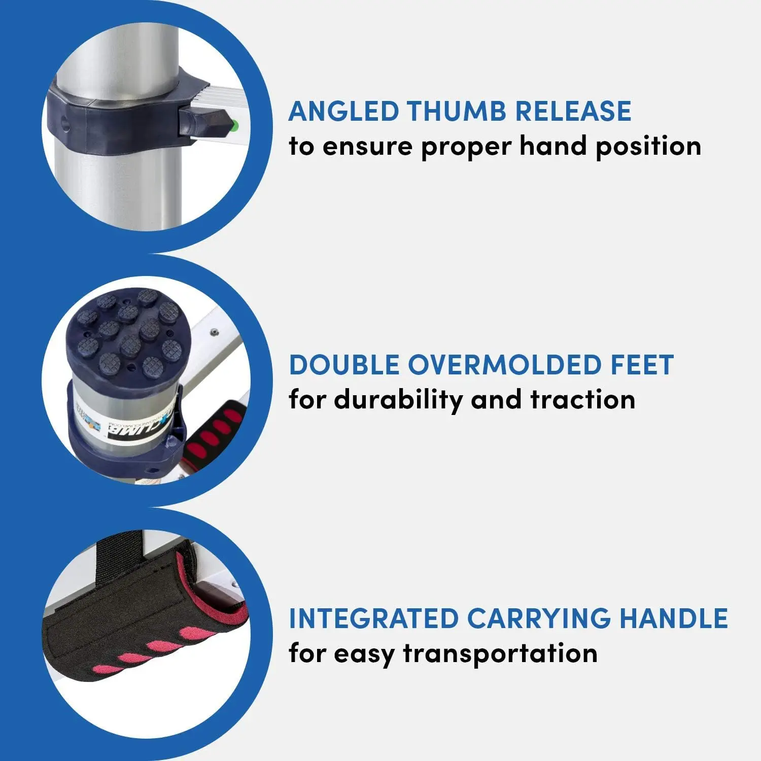 Climb Pro Series 785P+ Telescoping Ladder, Blue