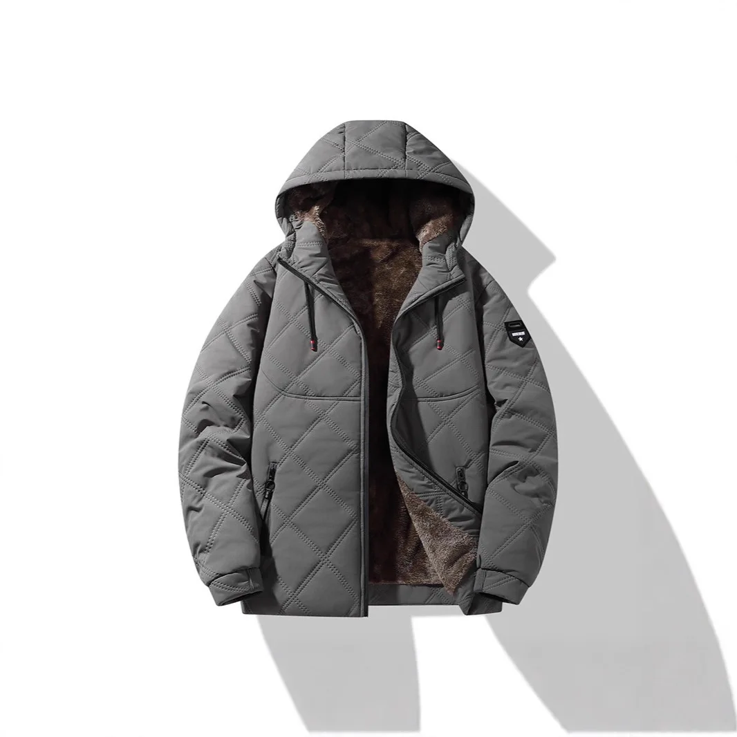

Winter New Hooded Windproof Thickened Warm Cotton Jacket Casual Commuting Loose Fleece Cotton Coat