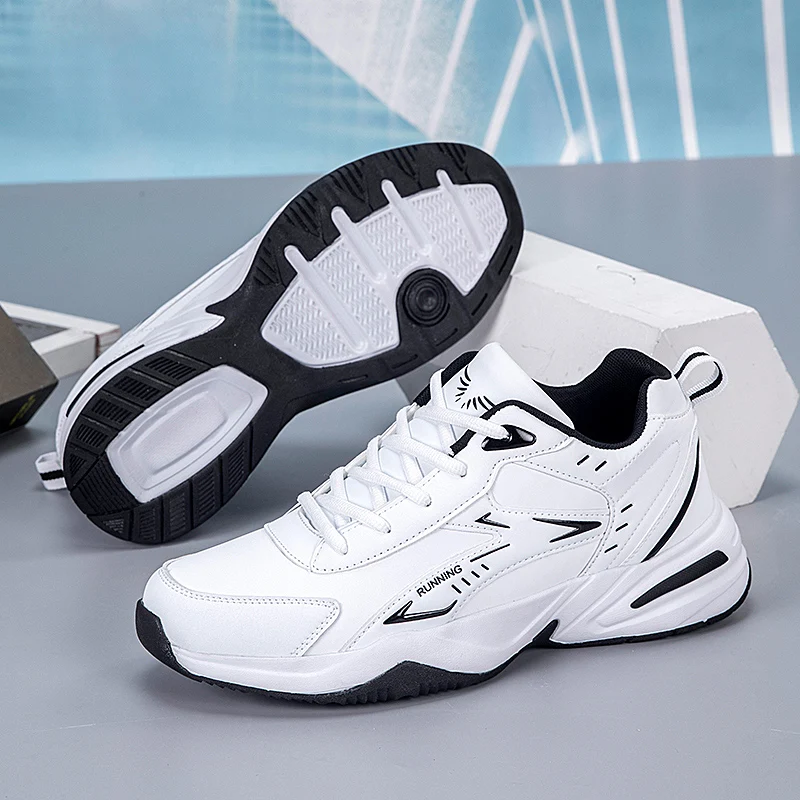 Thick Sole Versatile Clunky Sneaker for Men 2024 New Trend Mesh Lace Up Breathable Casual Sports Shoes Increased Soft Soles image 5