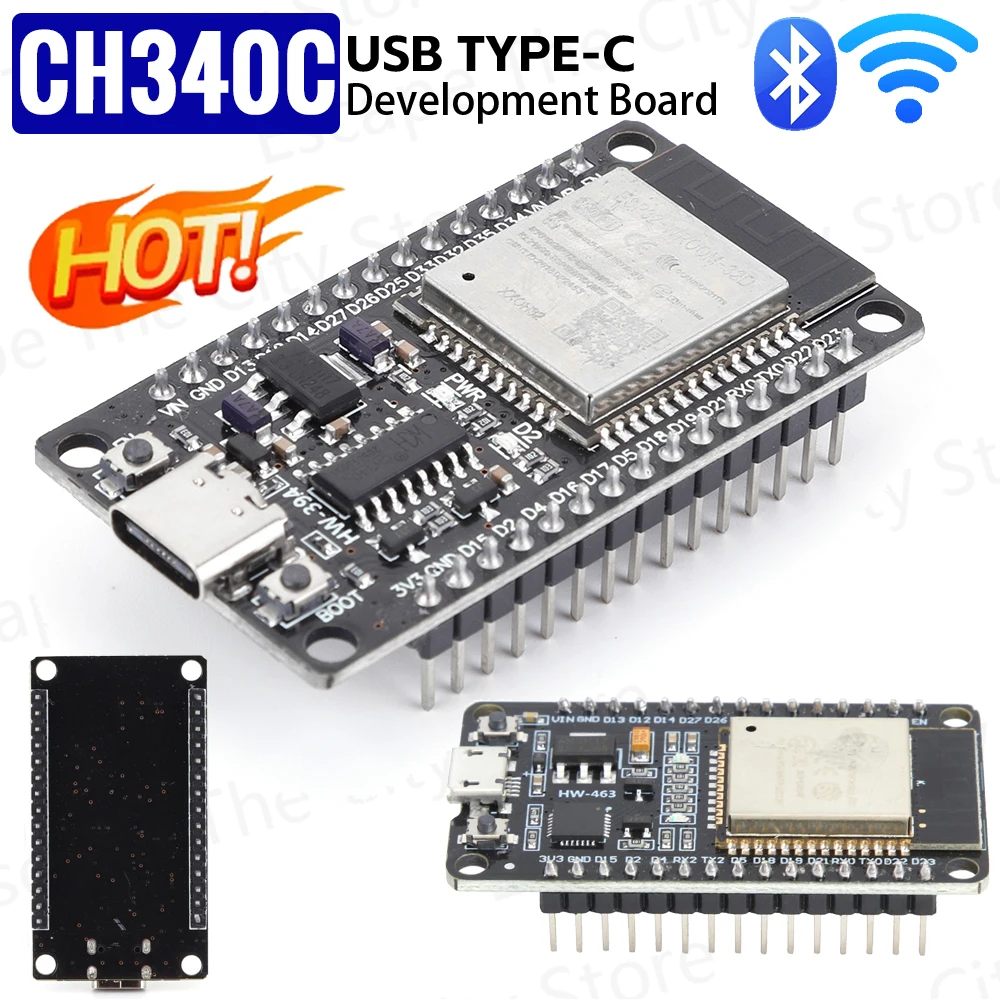 ESP32 WROOM-32D Development Board Module WiFi+Bluetooth-compatible Development Board Ultra-Low Power Consumption for Smart Home