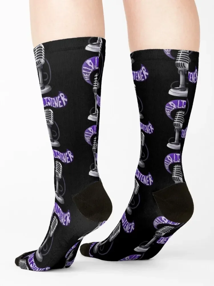 Microphone Static Socks luxe loose with print Soccer Socks Woman Men's