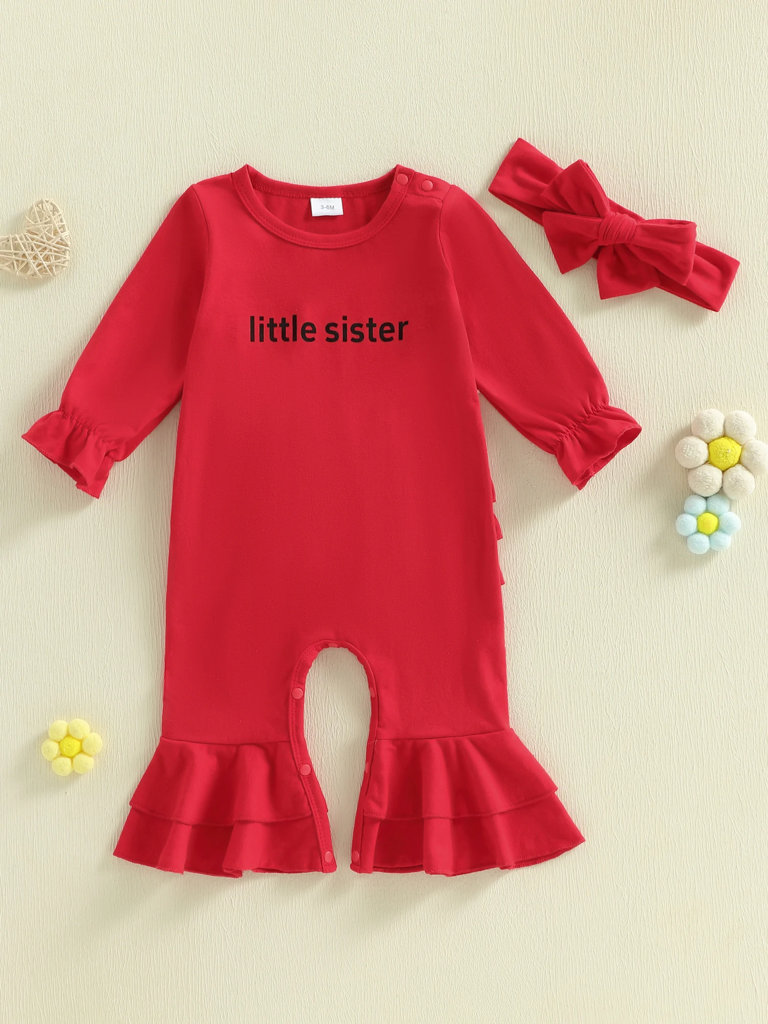 

Toddler Girl Winter Warm Romper with Hooded Long Sleeve Letter Print Jumpsuit and Matching Headband Set for Cozy Outfits