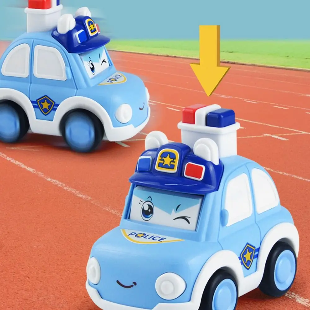 Interessantes Polizeiauto, Press and Go-Auto, Spielzeugfahrzeug, zurückziehbare Push-and-Go-Autos, Kunststoff-Feuerwehrauto, aufziehbare Autos, Spielzeug für Kleinkinder