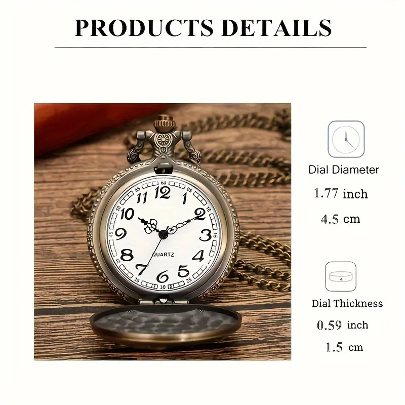Vintage Bronze Train Locomotive Steampunk Quartz Pocket Watch Necklace Pendant with Chain Best Gift for Men Women reloj bolsillo