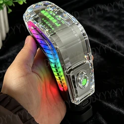 Car Crystal LED Gear Shift Knob Lever Handle For Honda 10th gen Accord 2018-2022Civic Fit CRV XRV Vezel With LED Atmosphere Ligh