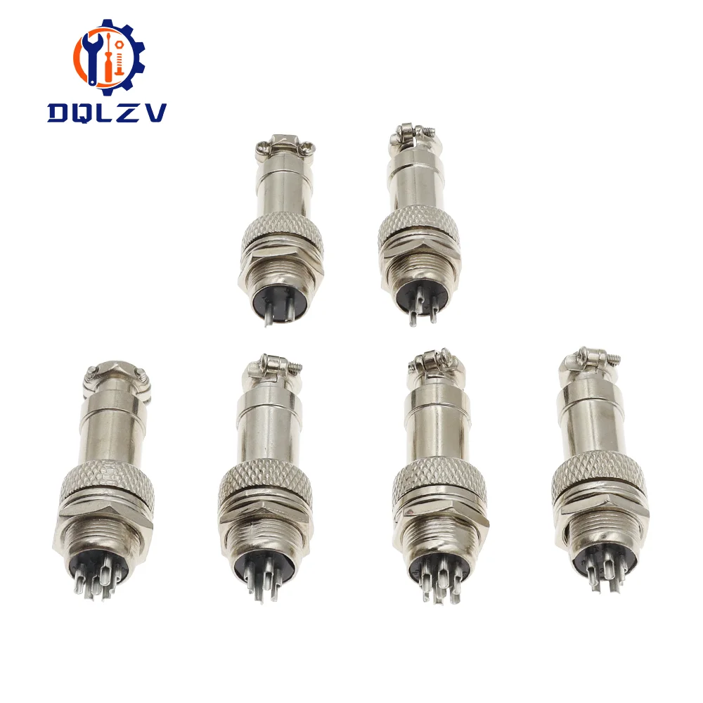 GX12 Aviation Connector 2P 3P 4P 5P 6P 7P Fixed Terminal Block Mobile Docking Type Electric Wire Cable Connector Female & Male