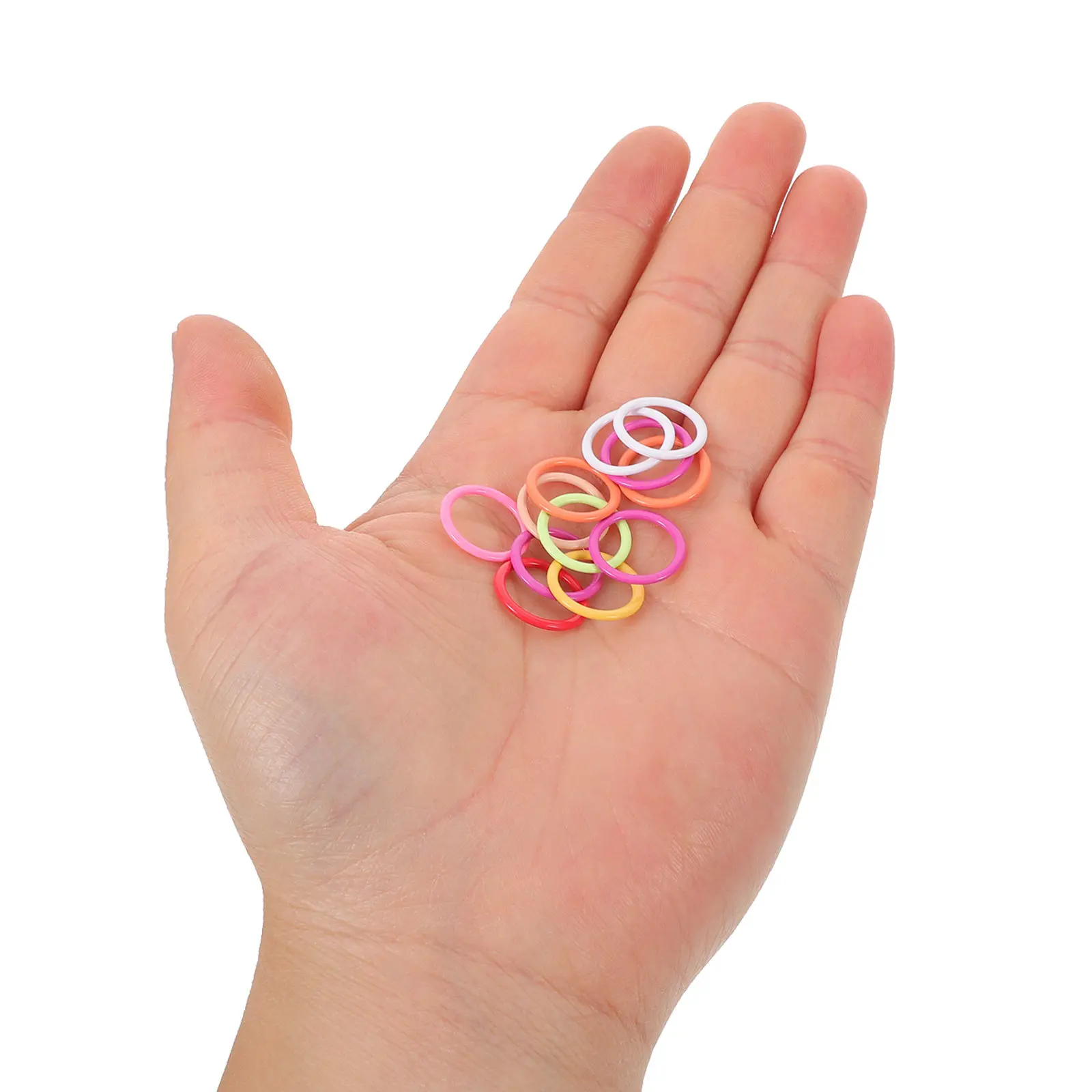 

200Pcs Knitting Stitch Markers Metal Multicolor Smooth Round Rings Knitting Stoppers Sweater Scarf Crochet Yarn Accessories