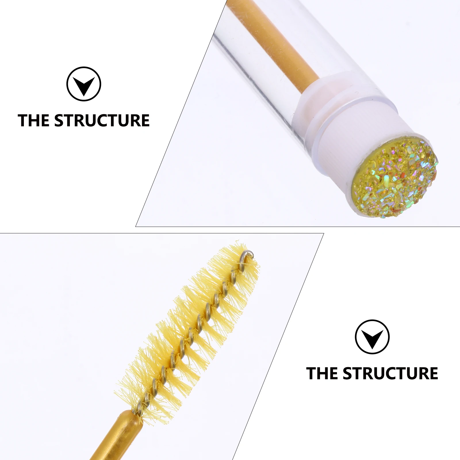 20 قطعة أنبوب رمش الماس المحمولة 20 حزمة Abs فرشاة ماكياج خفيفة الوزن الصولجانات للمنزل السفر تخزين رمش قضيب الجمال