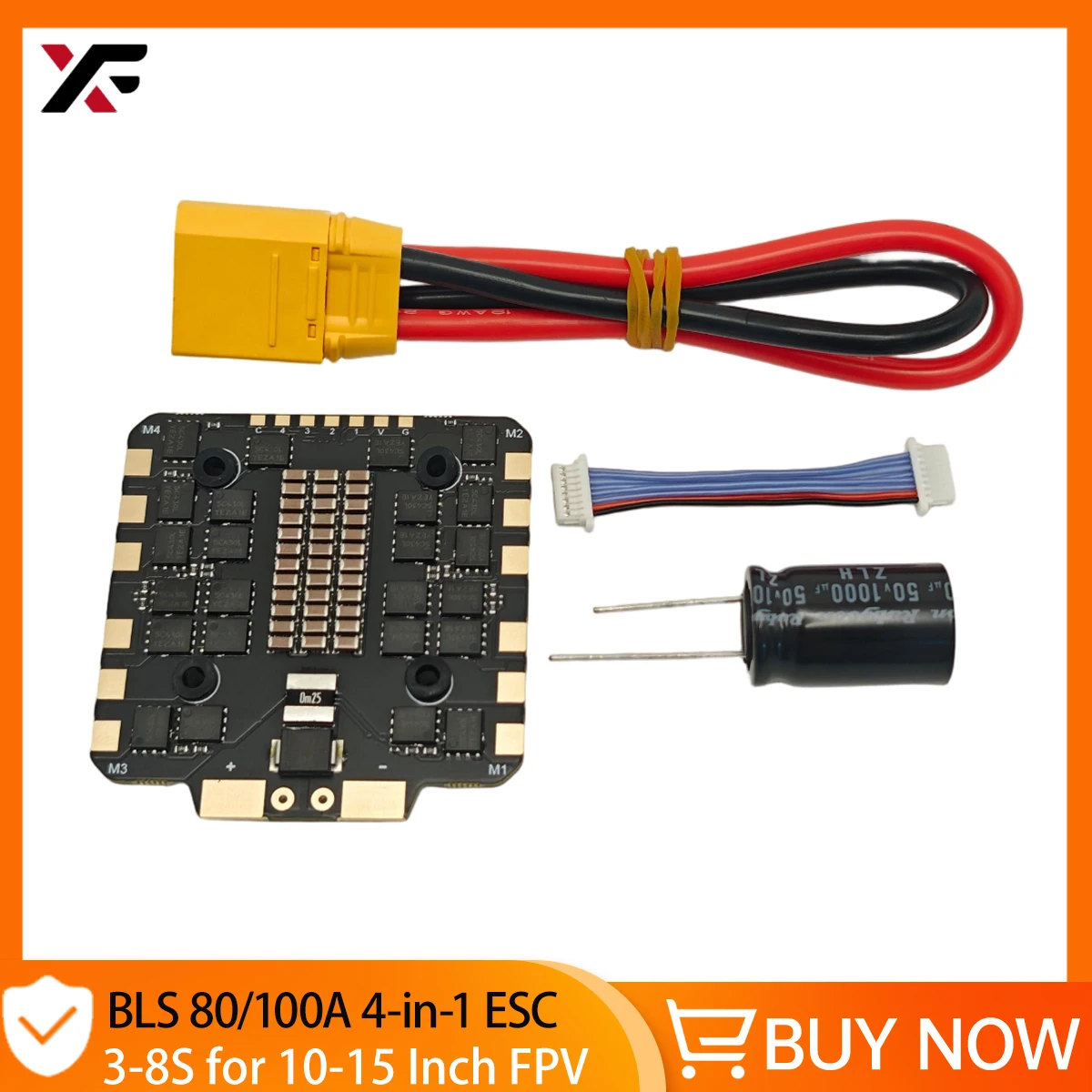 

XFlight Hobby 80A 100A ESC 6S 8S BLHeli_32 Электронный регулятор скорости Водонепроницаемый малошумный с разъемом XT90 для гоночного дрона FPV
