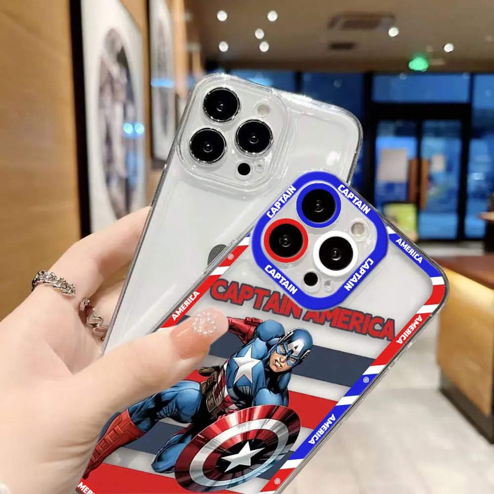 

Captain America Wanda Scarlet Witch Custom Clear Phone Case For MOTO G9 G22 G30 G32 G52 G53 G60 G60S G71 G72 G73 EDGE 40 Case
