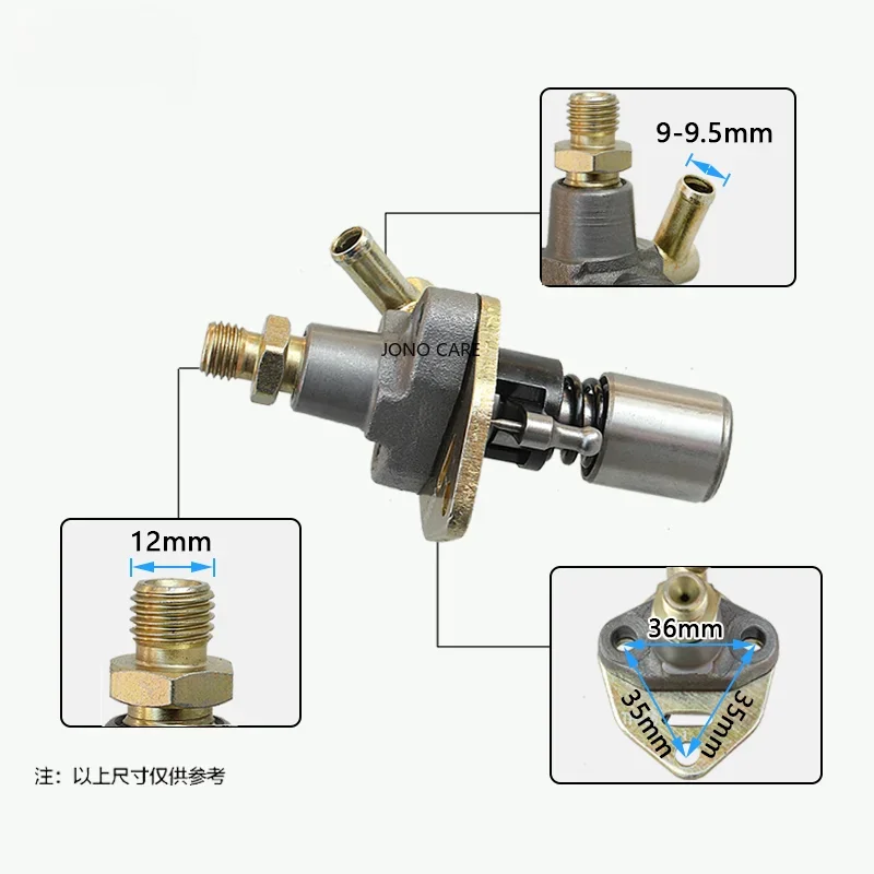 186F 186FA ชุดหัวฉีดปั้มเชื้อเพลิงรถยนต์ดีเซล173F 178F 188F 192F เครื่องยนต์หางเสืออากาศเย็น190F