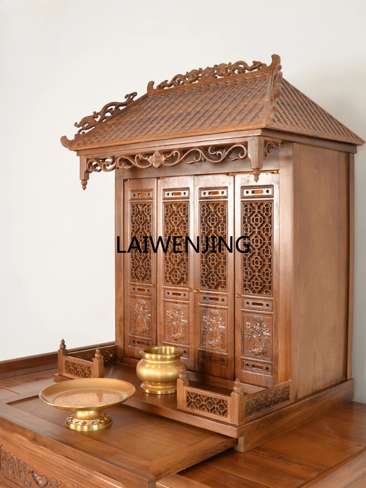 LYN Buddhist shrine with door for table household shrine cabinet wall-mounted ancestral tablet Zhongtang incense