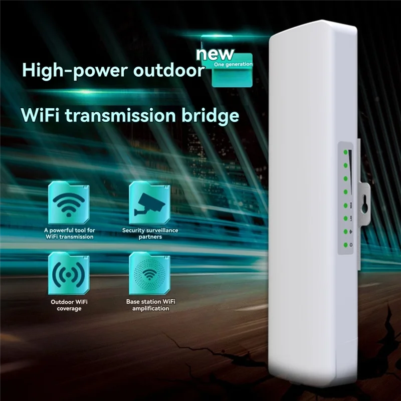 【Shopper’S-Favorite!】Wifi Bridge WIFI Signal Extender  Outdoor 3-5KM Long Rang Network Monitoring EU Plug