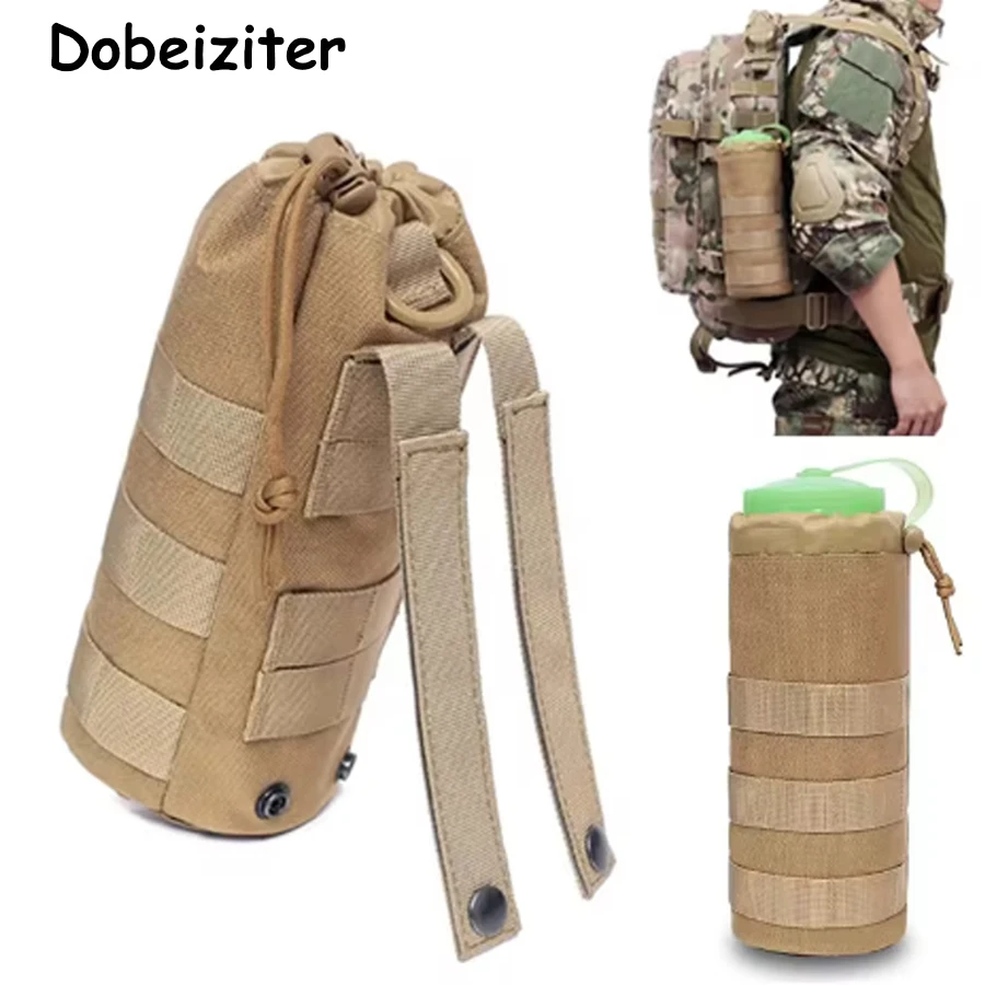 Tactical  Water Bottle Bag Pouch Holder Outdoor Travel Camping Hiking Cycling Fishing Hunting Water Bottle Kettle Carrier