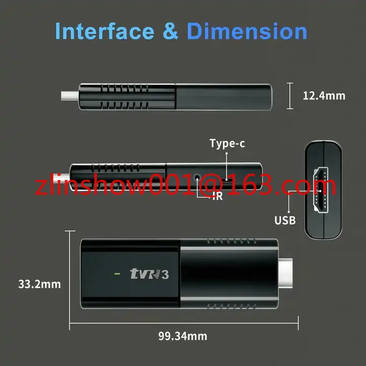 

TVR3 Android15.0 TV Stick AmlogicS905L Четырехъядерные ТВ-приставки 4K WiFi2.4G Потоковое медиаплеер