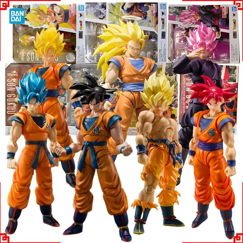 

Bandai Dragon Ball Фигурка SHF Goku Saiyan God Goku Черный Высокая Повышение Коллекционные Аниме Фигурки Игрушки Для Мальчиков Подарок