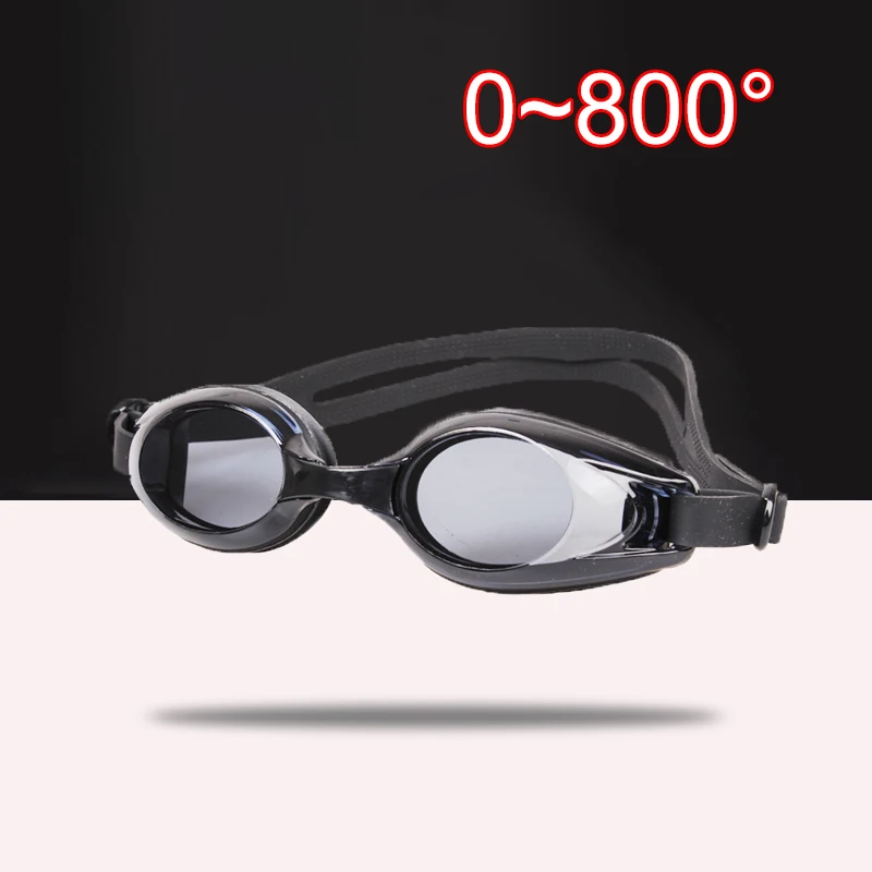 Adults Teens Black -1.5 To -8.0 Myopia Swimming Glasses Prescription Waterproof Anti-Fog Swim Eyewear Diopter Diving Goggles