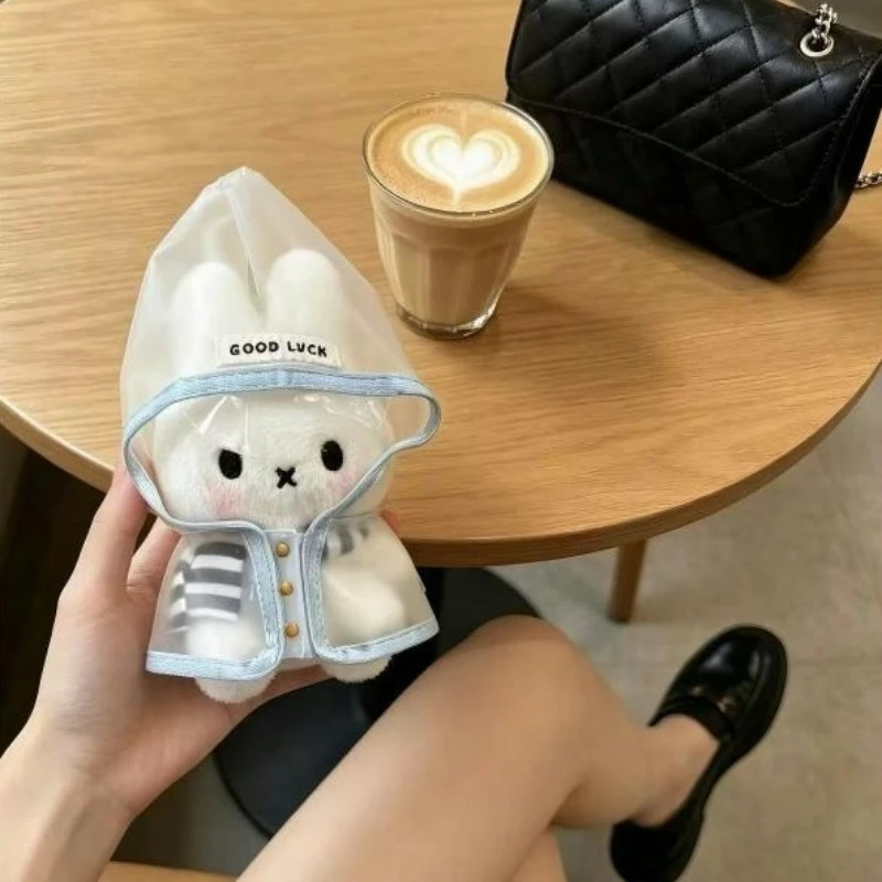 Miffy Raincoat Doll Keychain High Color Value Animation Cartoon Doll Shape Creative Girl Sweet Cute Bag Pendant Birthday Gift - view 4