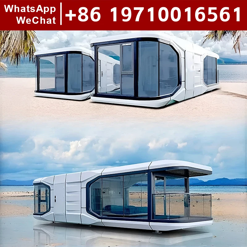 Environmentally Friendly Space Capsule House Luxury Modern Prefabricated House Seaside Residence