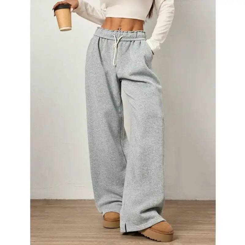 

New V 53477 Waist Belt Dstring Tied Diagonal ket Straight Leg Men's orts Retro Sle Ciwalk Nine-Piece Pants