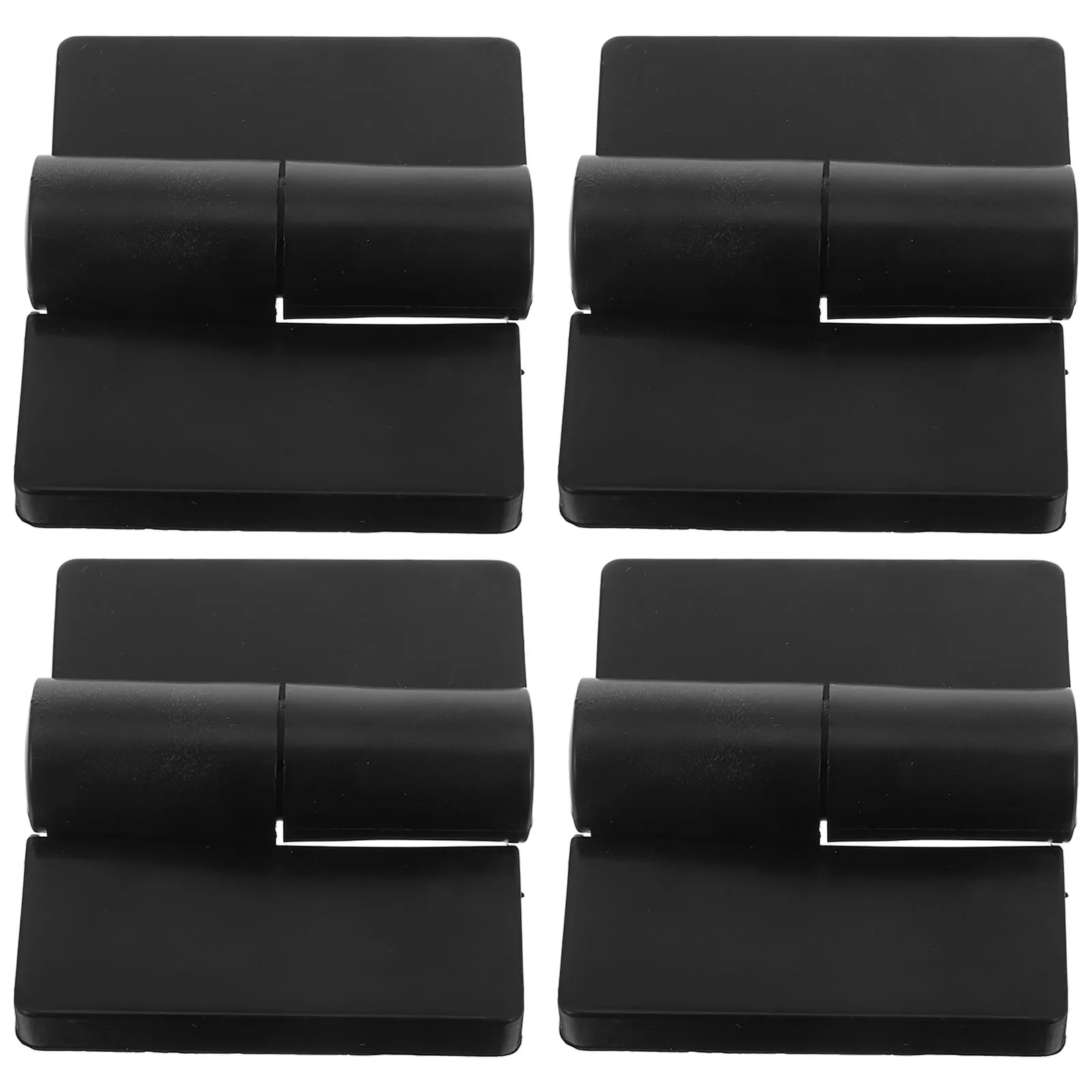 

4pcs Plastic Hinges Door Locks Heavy Duty Easy Install Restroom Partition Accessories Shower Hardware Wooden Glass Black